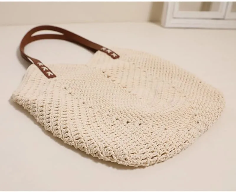 Straw Beach Bags for Women Straw Tote Bag Summer Hobo Purse Woven Shoulder Handbag for Vacation Holiday Casual Beige