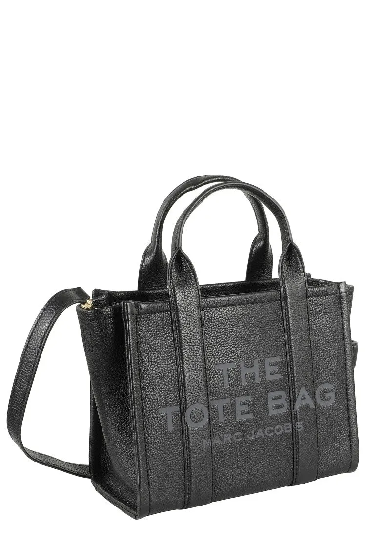 Structured Black Leather Tote