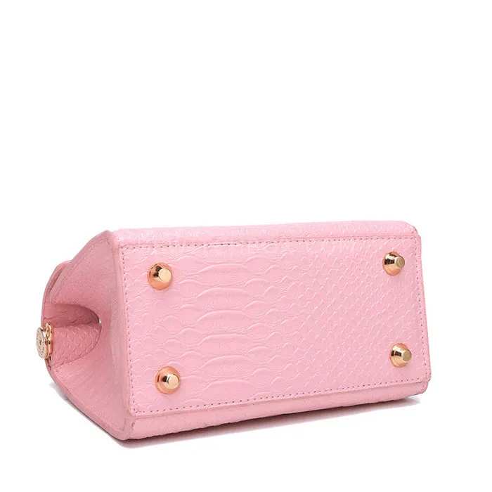 Structured Crocodile Embossed Tote