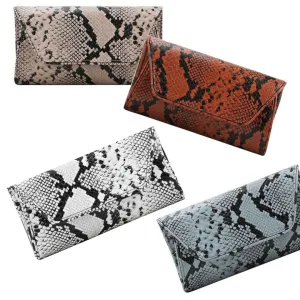 Structured Python Clutch & Crossbody