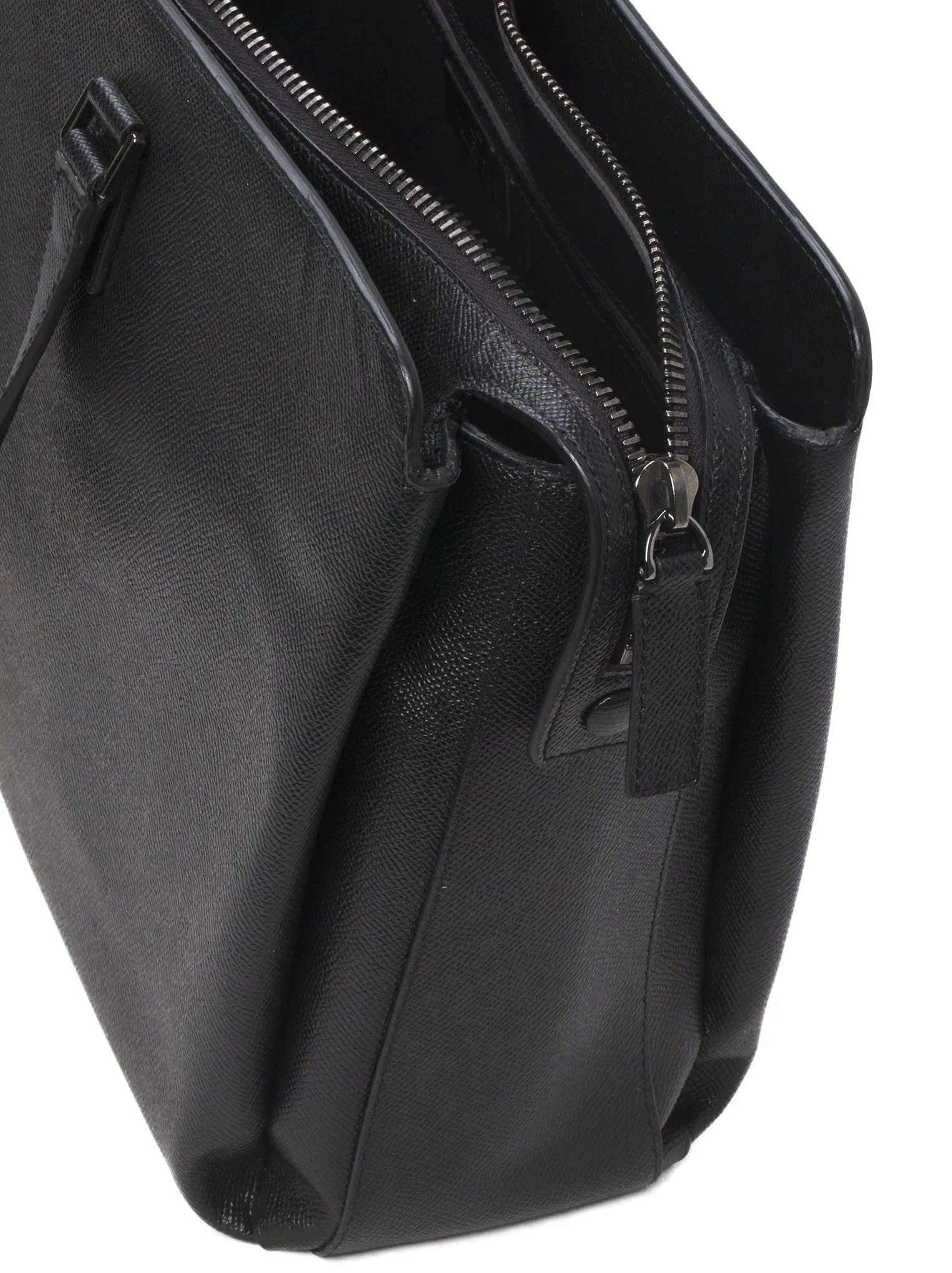 Structured Saffiano Leather Tote