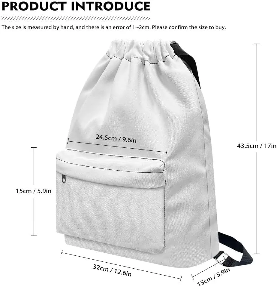 Stylish Gym Bags with Draw Cord Closures Bohemian Style Drawstring Backpack for Women Gym Duffle Bag with Convenient Multi Pockets One Size Fits Most