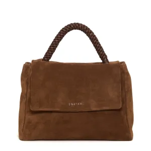 Sveva M Suede Leather Braided Handle