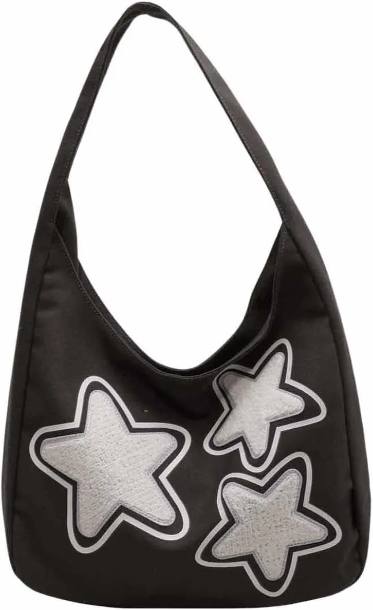 SweatyRocks Women's Color Block Large Capacity Shoulder Handbag Patterned Shopping Tote Bags