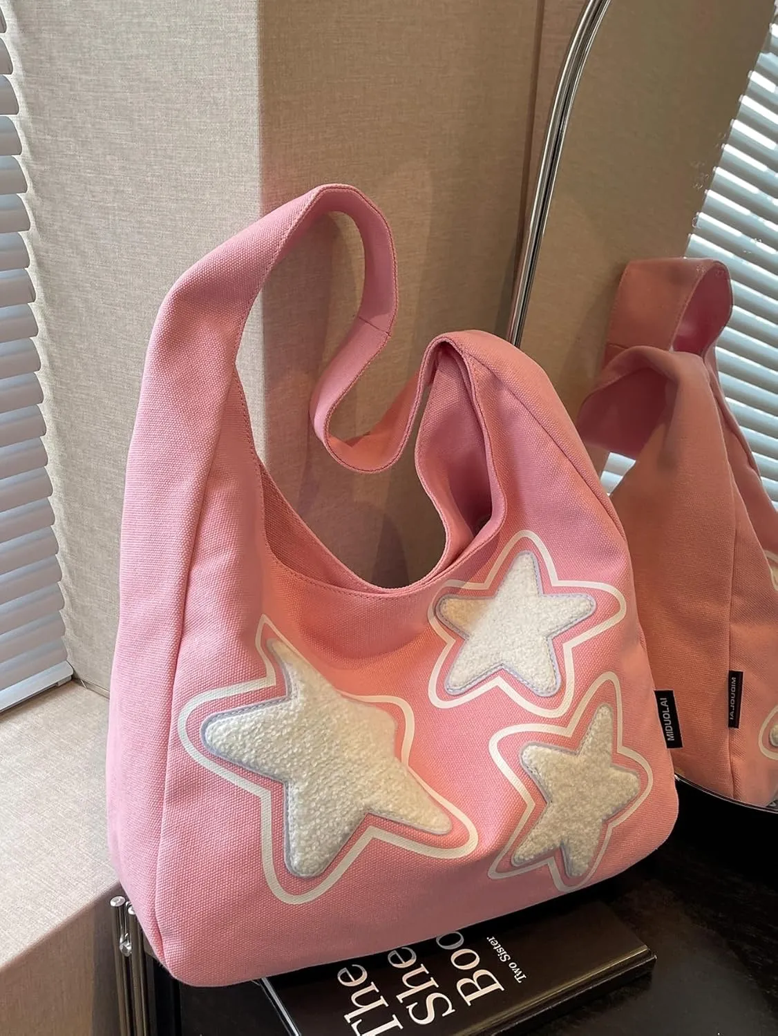 SweatyRocks Women's Color Block Large Capacity Shoulder Handbag Patterned Shopping Tote Bags
