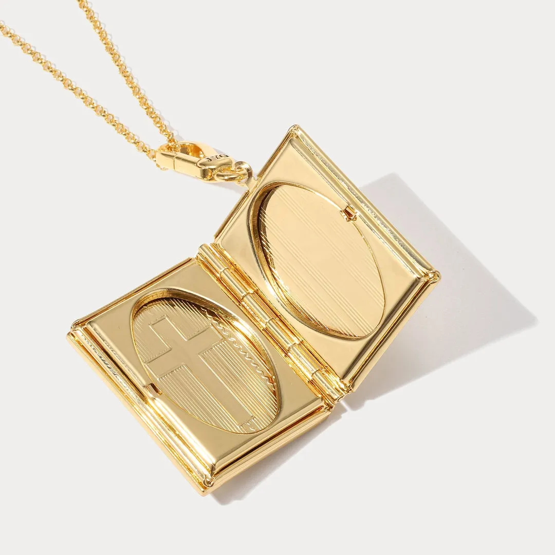 Tarot Locket Pendant - Four of Swords