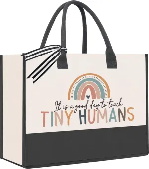 Teacher Gifts Nanny Gifts Teacher Thank You Gifts End of Year Teacher Gifts Daycare Teacher Appreciation Gifts for Women Babysister Gifts Its a Good Day to Teach Tiny Humans Tote Bag