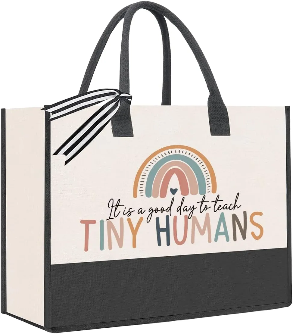 Teacher Gifts Nanny Gifts Teacher Thank You Gifts End of Year Teacher Gifts Daycare Teacher Appreciation Gifts for Women Babysister Gifts Its a Good Day to Teach Tiny Humans Tote Bag