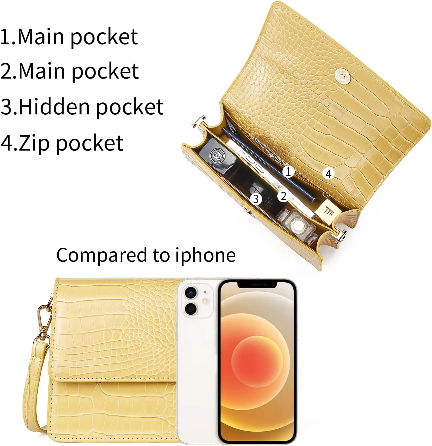 Telena Crossbody Bags for Women Vegan Leather Purses for Women Crossbody Handbag Purse with Adjustable Strap