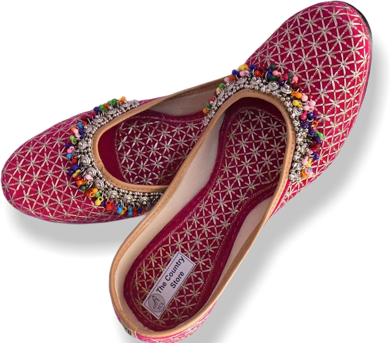 The Country Store_ETHNIC WEAR_|| Embroidered Handmade || Jutti for Women and girls with Soft Leather