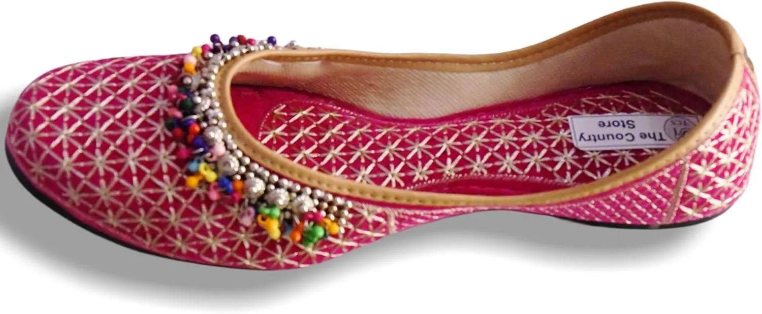 The Country Store_ETHNIC WEAR_|| Embroidered Handmade || Jutti for Women and girls with Soft Leather