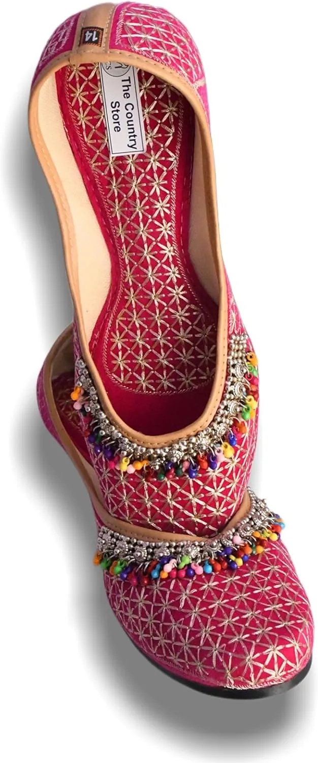 The Country Store_ETHNIC WEAR_|| Embroidered Handmade || Jutti for Women and girls with Soft Leather