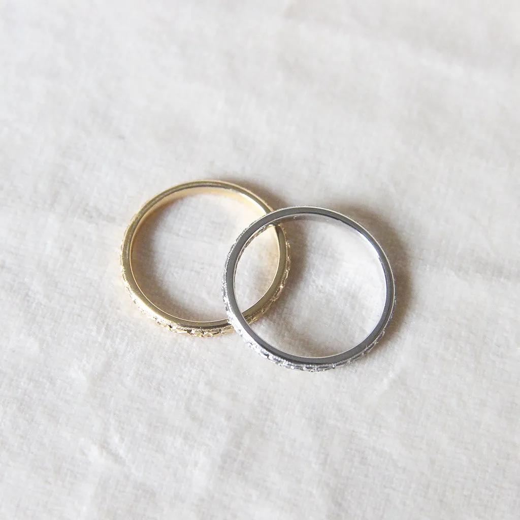 The Orange Blossom Band - Vintage Style Engraved Wedding Band