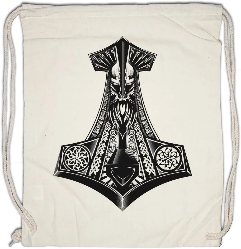 Thor's Hammer I Drawstring Bag Gym Sack
