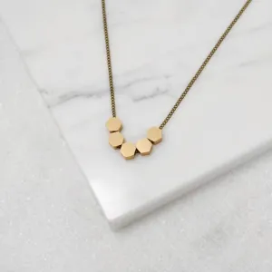 Tiny Hexagons Necklace
