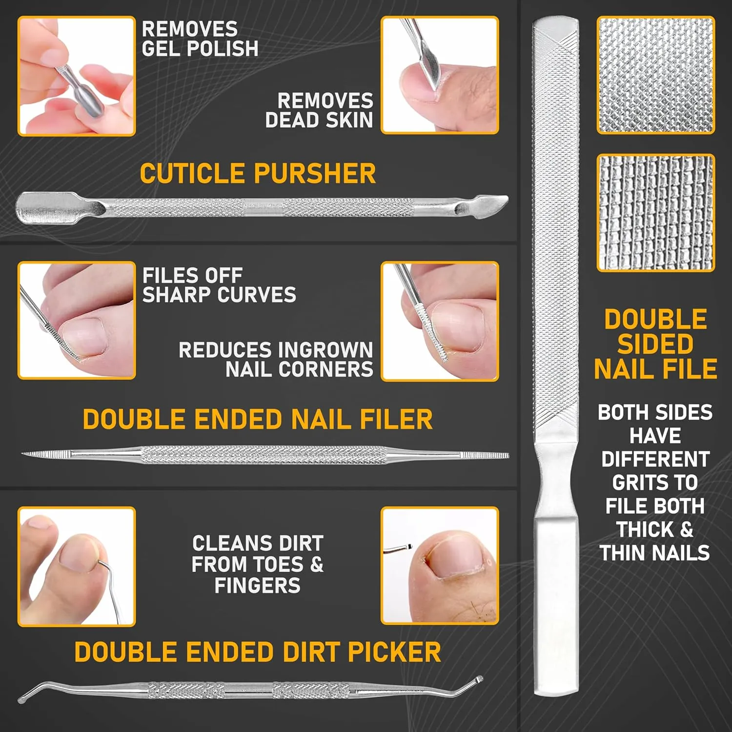 Toenail Clippers for Seniors Thick Toenails- Heavy Duty Podiatrist Ingrown Toe Nail Cutter for Men, Professional & Adults - Easy Grip Handle Stainless Steel (Extra Large, 10, Count)