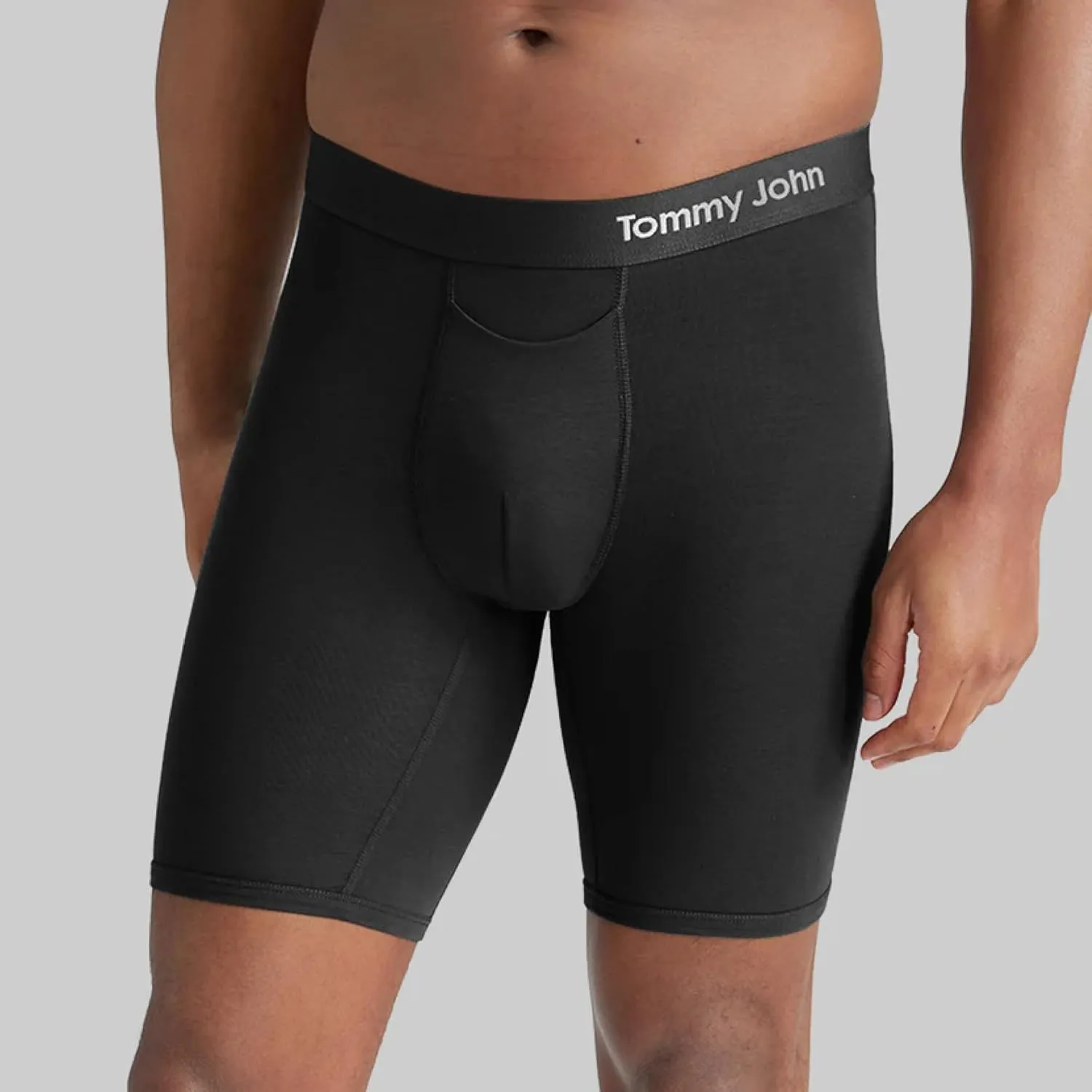 Tommy John Men’s Underwear, Supima Cool Cotton Boxer Briefs with Contour Pouch and Longer 8" Inseam, Comfortable Fabric