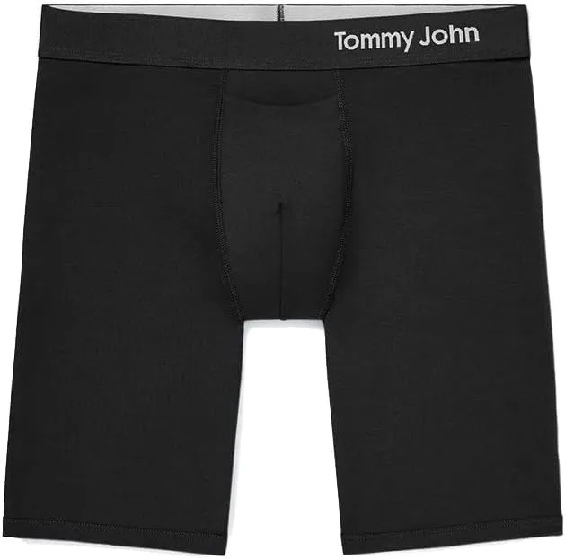 Tommy John Men’s Underwear, Supima Cool Cotton Boxer Briefs with Contour Pouch and Longer 8" Inseam, Comfortable Fabric