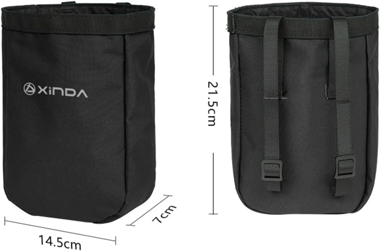 Tool Belt Pouch Waist Bag Pocket 2L Climbing Gear Organizer Bag Utility Toolkit Pouch for Camping, Aerial Work, Fishing, Black