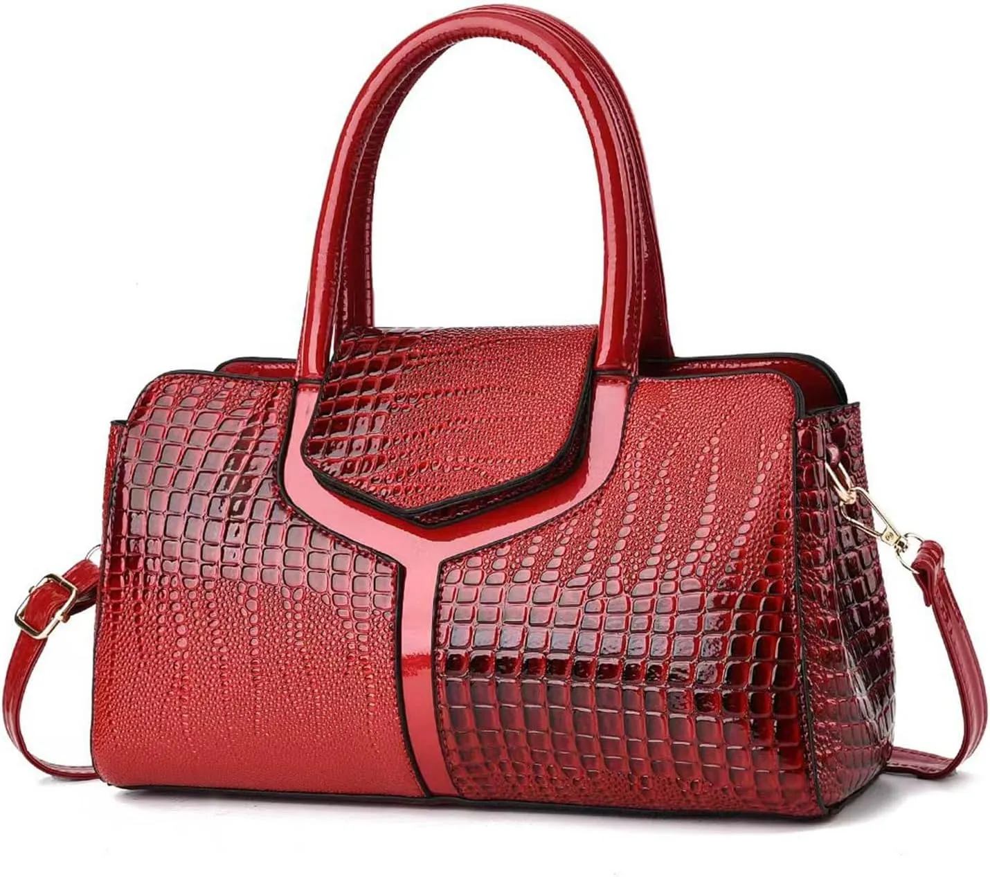 Top handle Satchel bags Shoulder Crossbody Purse Retro Crocodile Hobo Handbag Cluth Purse for Women