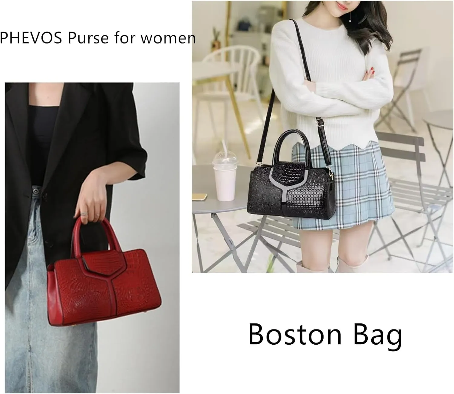 Top handle Satchel bags Shoulder Crossbody Purse Retro Crocodile Hobo Handbag Cluth Purse for Women