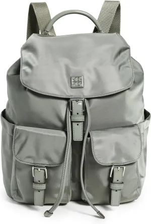 Tory Burch Women's Virginia Nylon Backpack, Shale Rock, Green, One Size