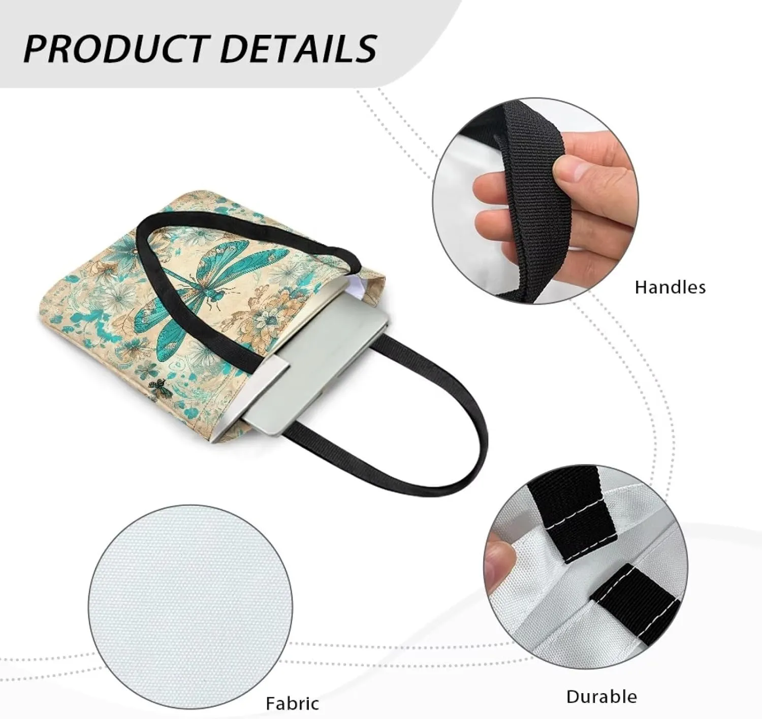 Tote Bag for Women Large Groceries Canvas Bags Patterned Canvas Tote Bag