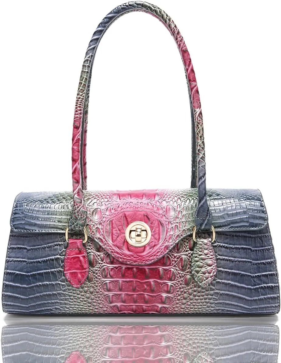 Tote Handbag for Women Large Handbag Purse for Lady Leather Crocodile Pattern Top Handle Handbag Satchel Tote Purse
