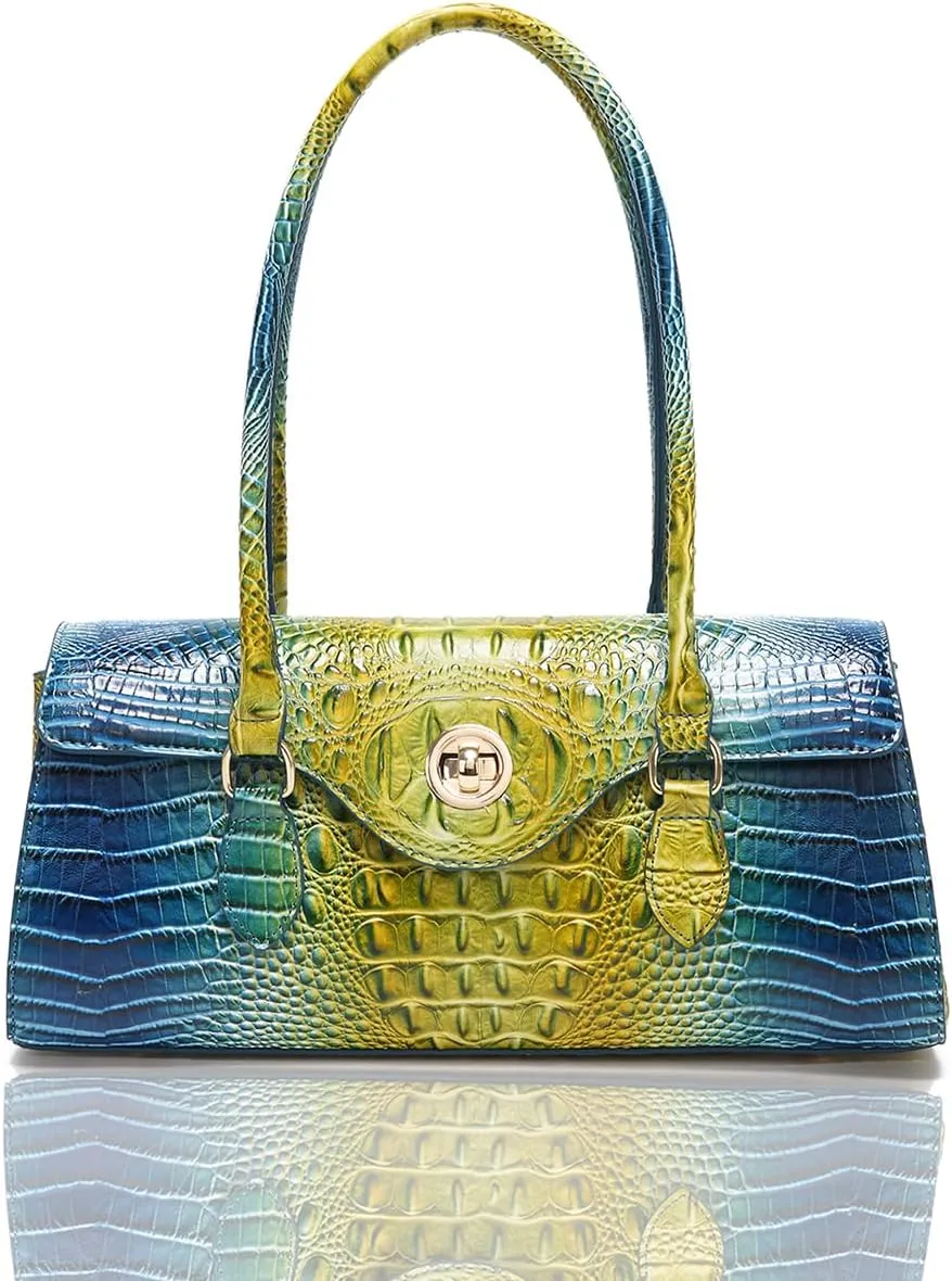 Tote Handbag for Women Large Handbag Purse for Lady Leather Crocodile Pattern Top Handle Handbag Satchel Tote Purse