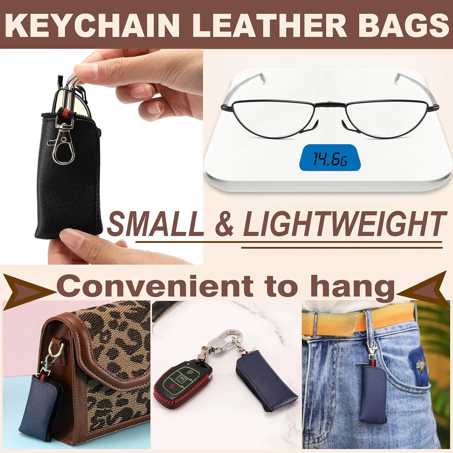touk Folding Reading Glasses Anti Blue Light, Ultra Light Compact Half Moon Readers with Portable Keychain Bags for Men Women
