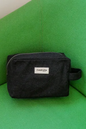 Tournelles the XL pouch - Recycled cotton Black