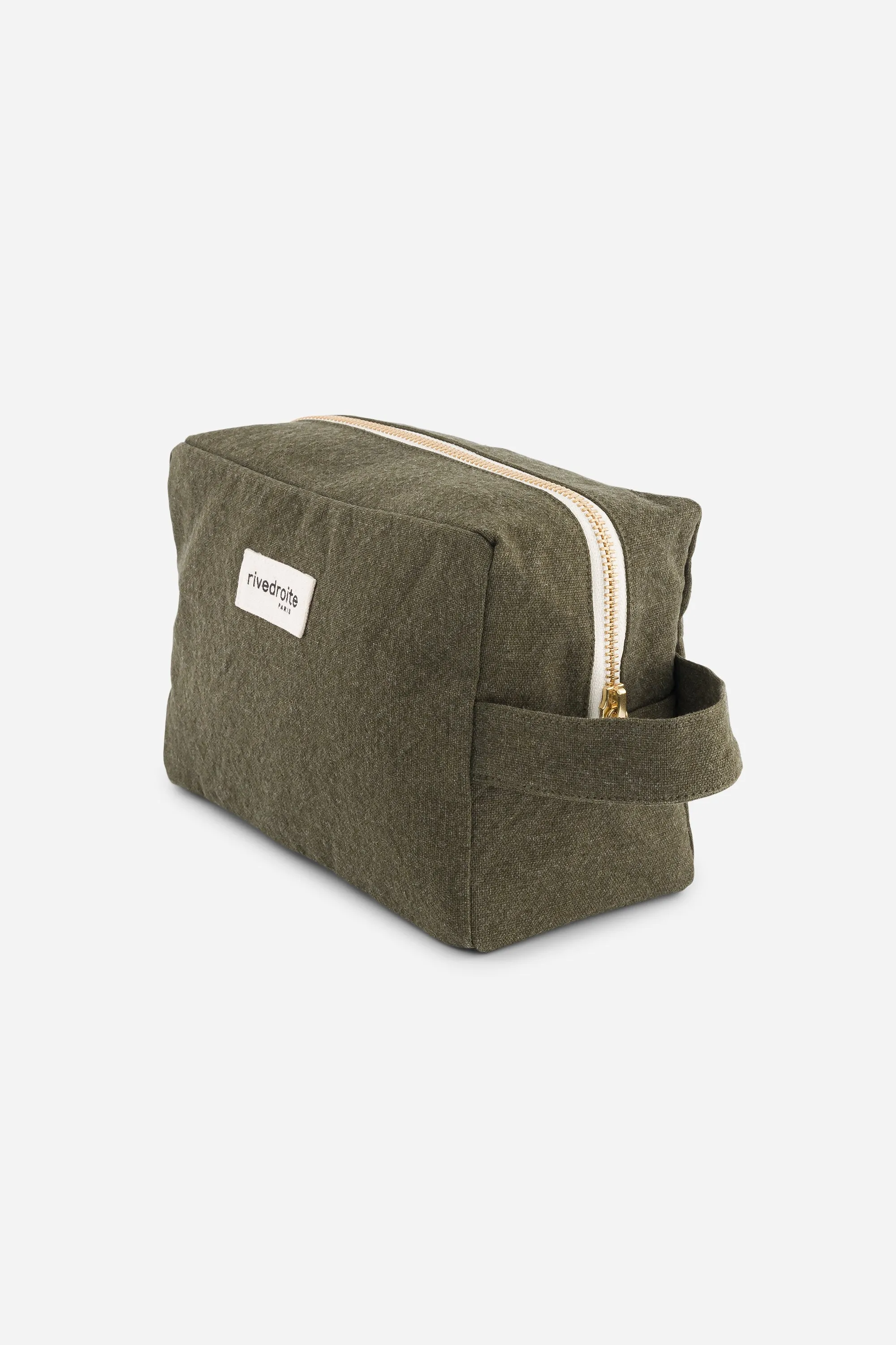 Tournelles the XL pouch - Recycled cotton Military Green