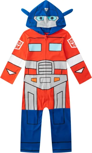 Transformers One Optimus Prime Bumblebee Boys Hooded Cosplay Coverall for Toddlers to Little Kids