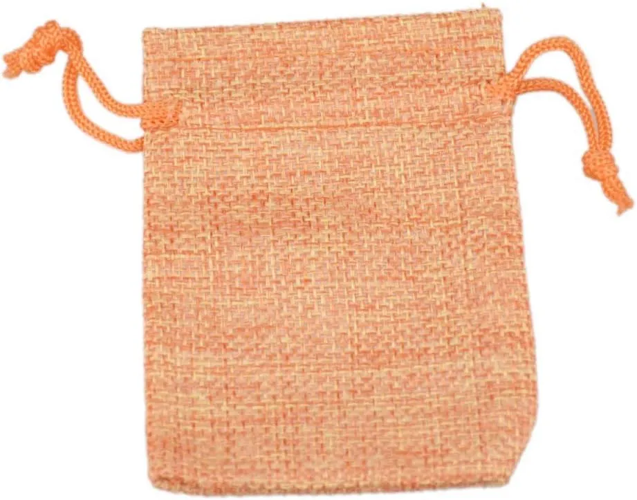 Tvoip 30Pack Burlap Bags with Drawstring Gift Bags Jewelry Pouch for Wedding Party and DIY Craft (Orange, 4 x 5.5 Inch)