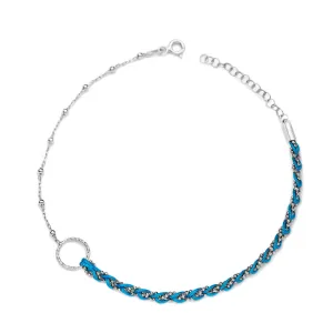Twisted Blue Rope Anklet