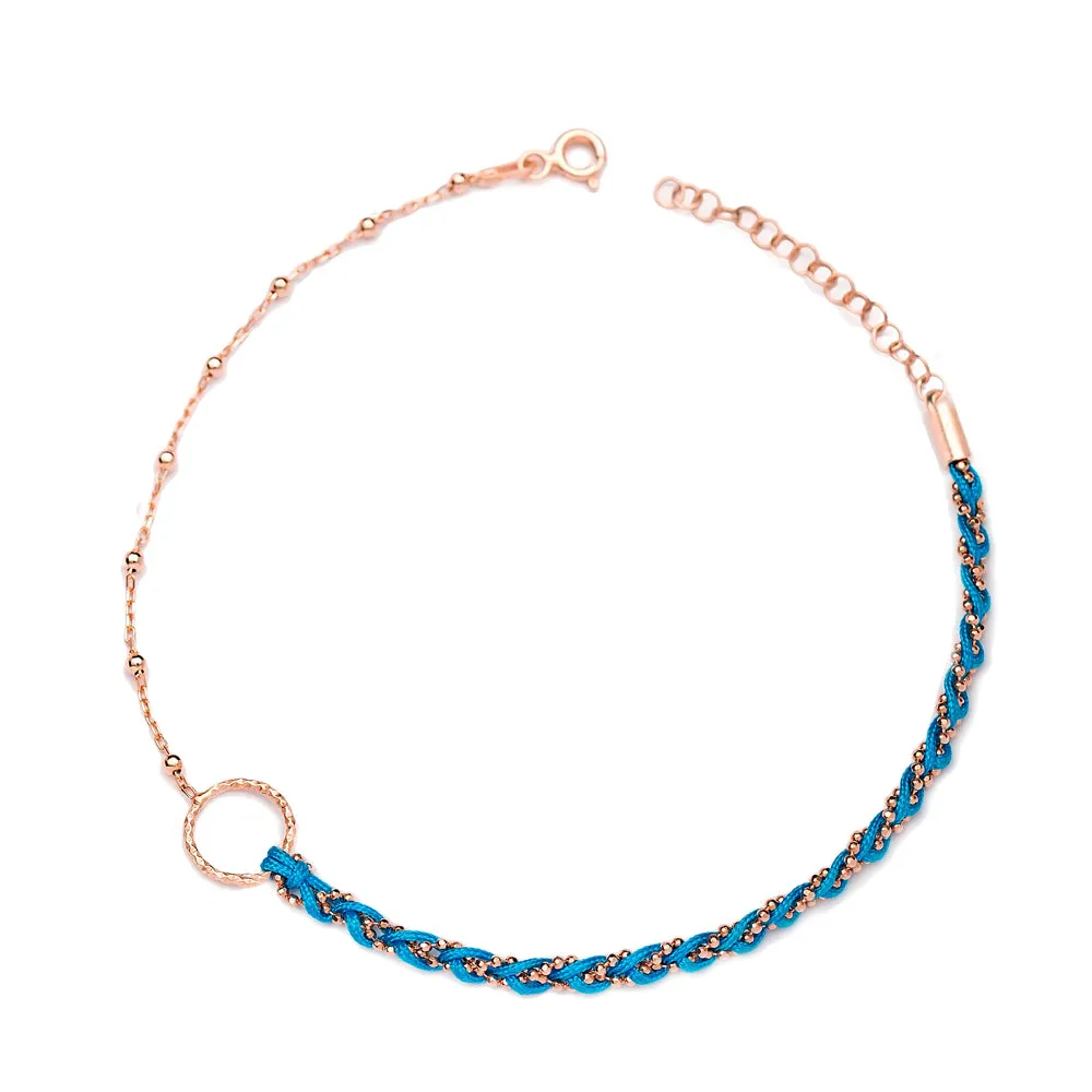 Twisted Blue Rope Anklet