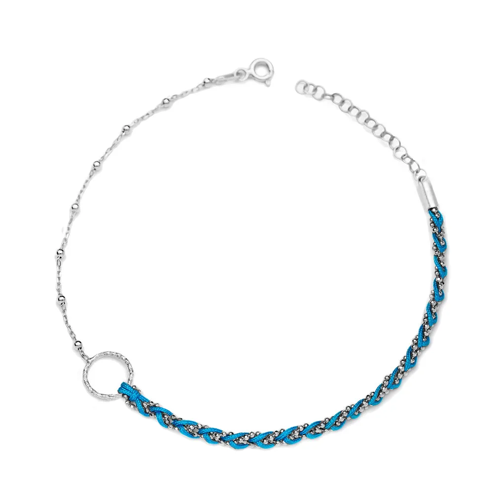 Twisted Blue Rope Anklet