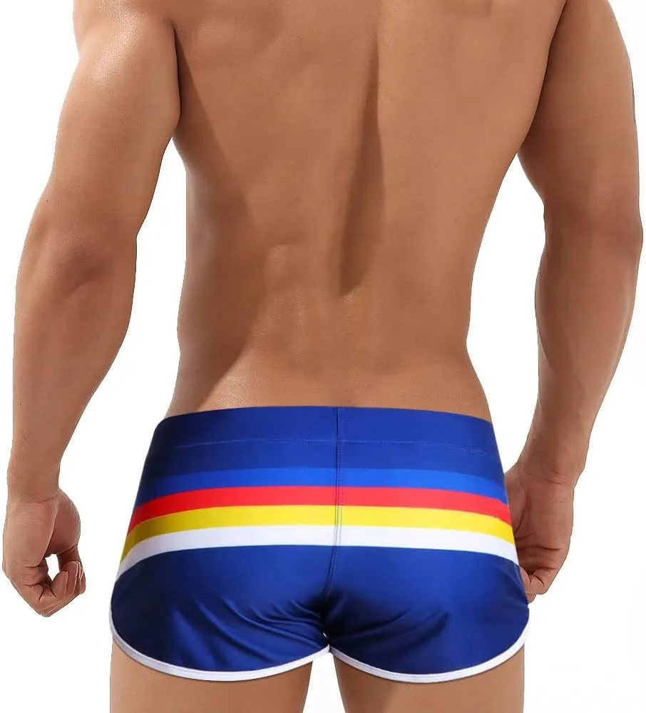 UXH Men's Swimming Trunks Swimwear Swummer Strips Beach Short Pants