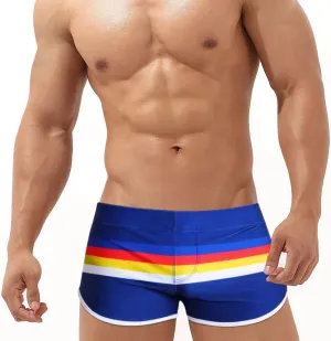 UXH Men's Swimming Trunks Swimwear Swummer Strips Beach Short Pants