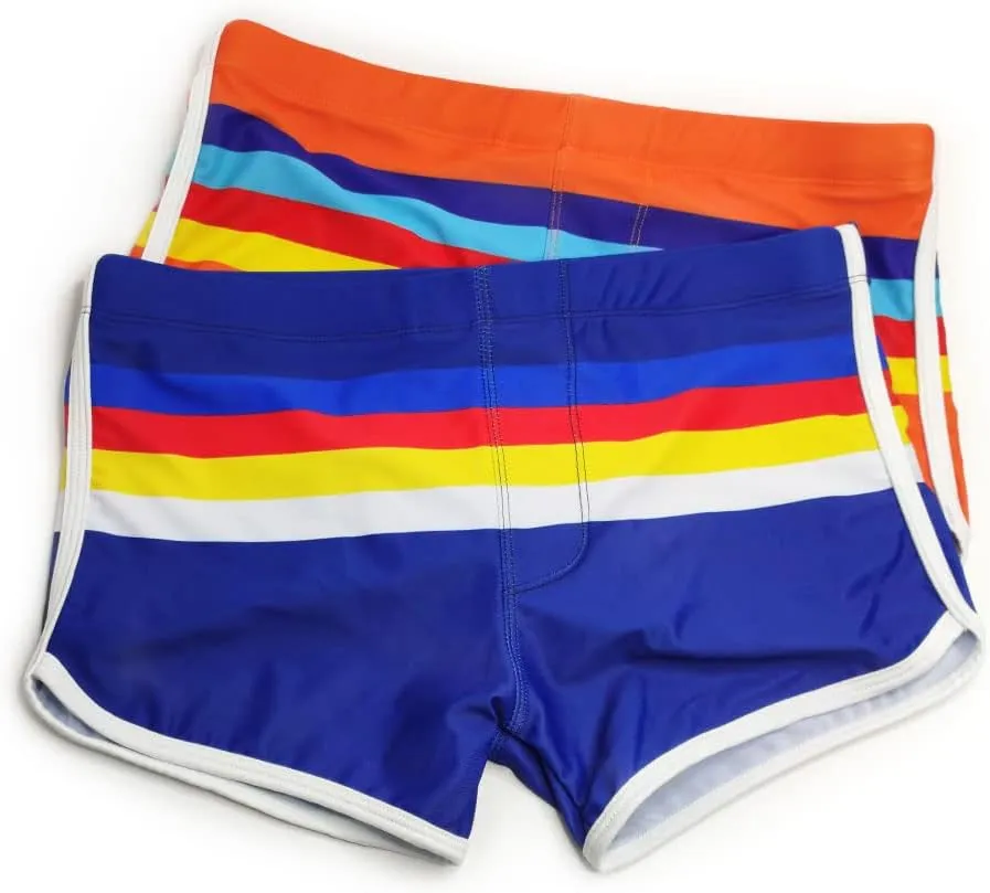 UXH Men's Swimming Trunks Swimwear Swummer Strips Beach Short Pants
