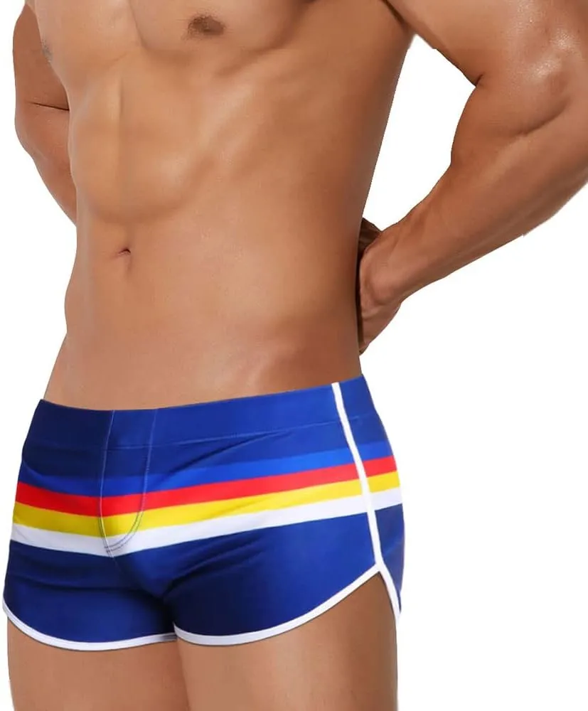 UXH Men's Swimming Trunks Swimwear Swummer Strips Beach Short Pants