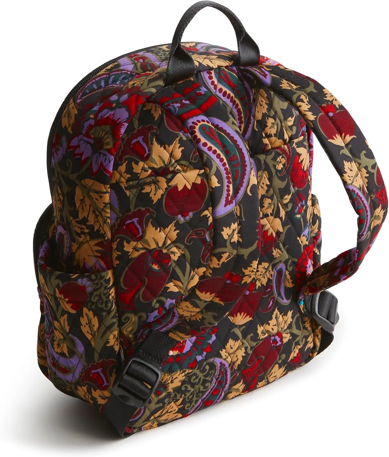 Vera Bradley Premium Cotton Small Banbury Backpack, Midnight Garden Paisley