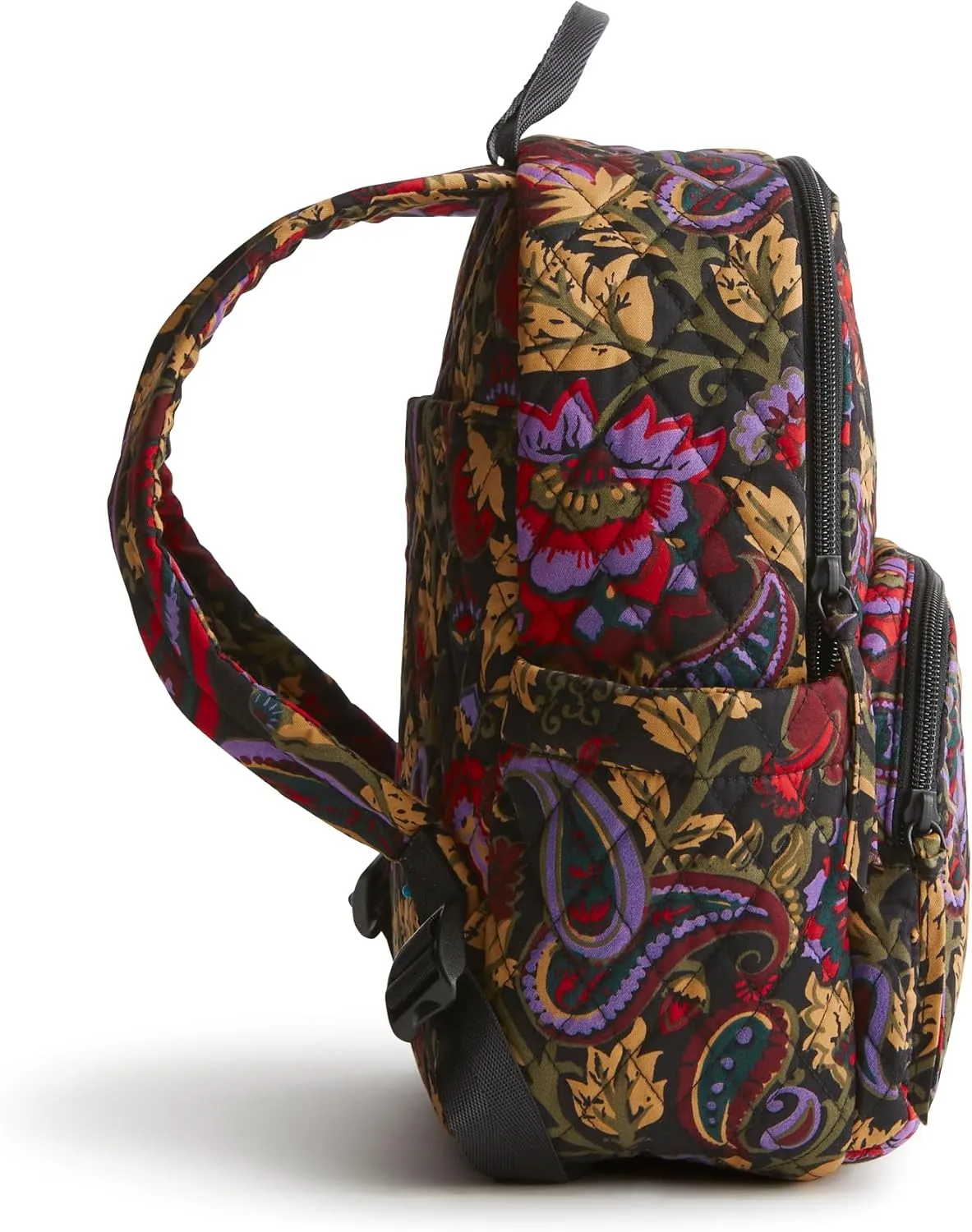 Vera Bradley Premium Cotton Small Banbury Backpack, Midnight Garden Paisley