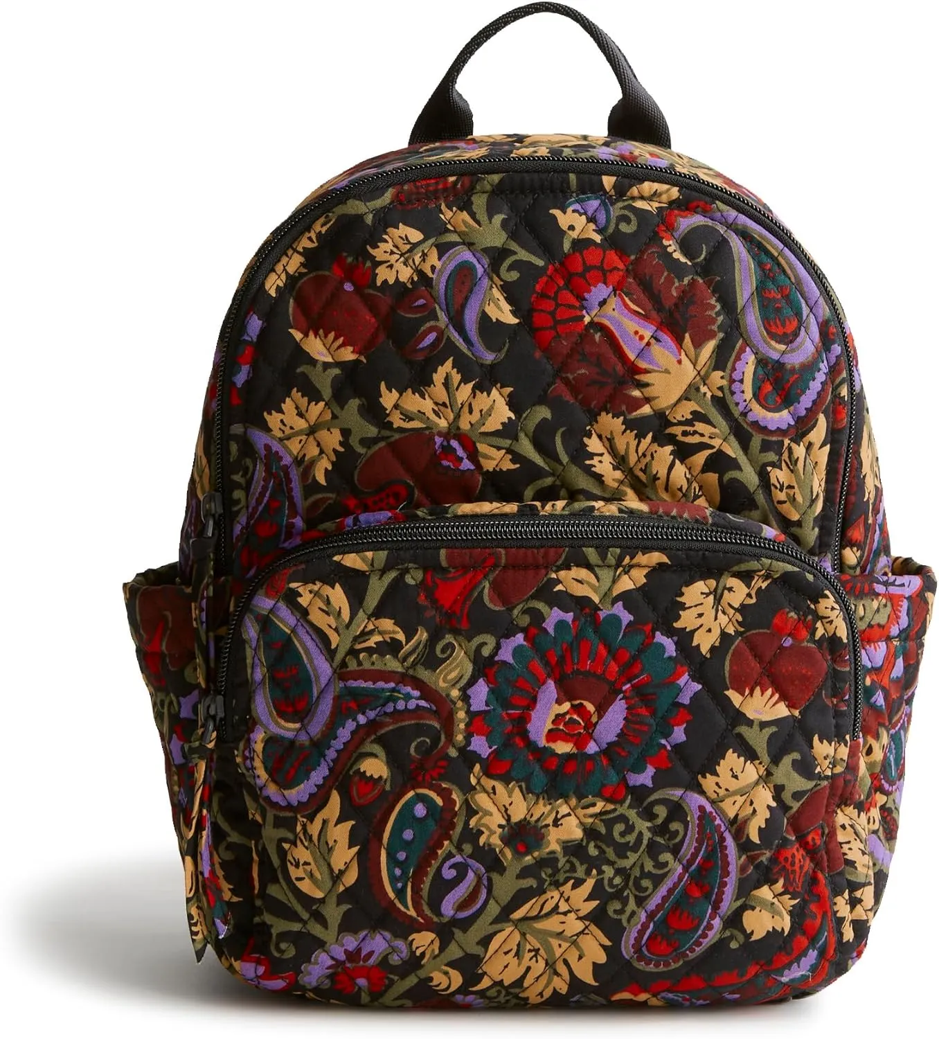 Vera Bradley Premium Cotton Small Banbury Backpack, Midnight Garden Paisley