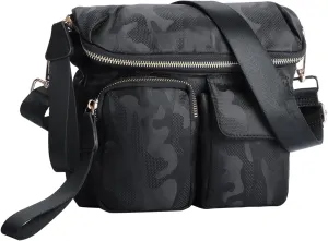 VGOAL Nylon Fabric Crossbody Bag Casual Fashion Multi-Pocket in Square Bag Female More Pockets Clamshell Shoulder Bag