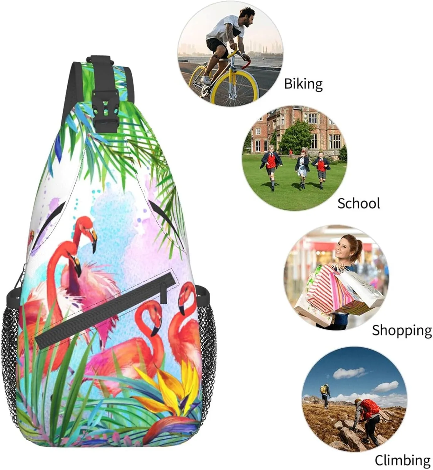 VOOHDDY Sling Bag For Women Men Travel Hiking Backpack Crossbody Shoulder Chest Bags Casual Daypack Sport