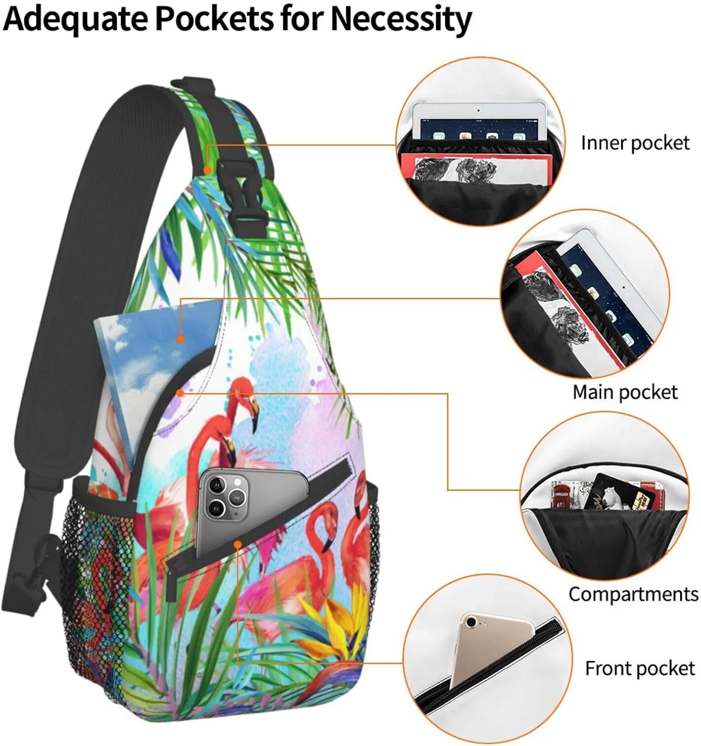 VOOHDDY Sling Bag For Women Men Travel Hiking Backpack Crossbody Shoulder Chest Bags Casual Daypack Sport