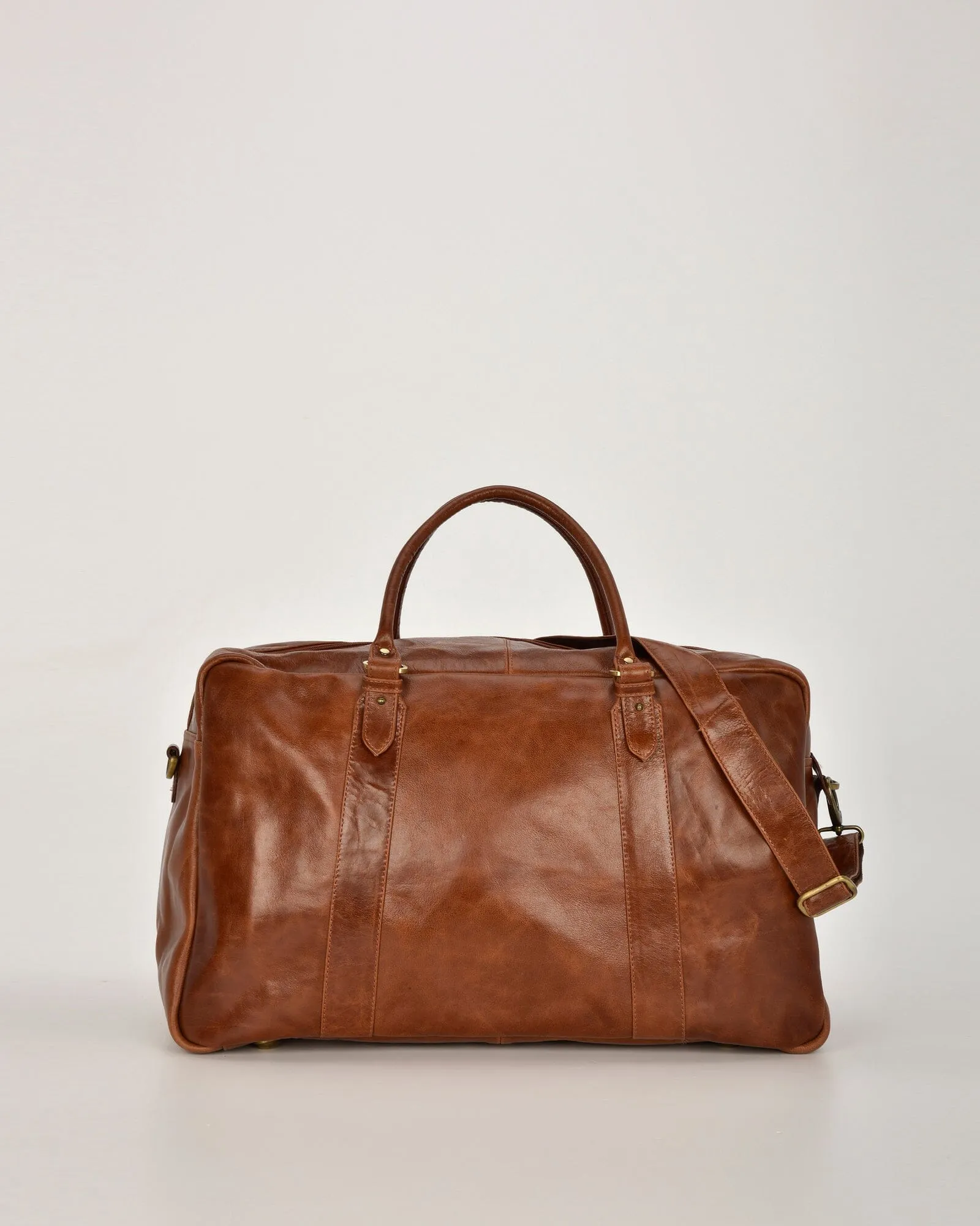 Waratah Structured Leather Large Weekend Duffel