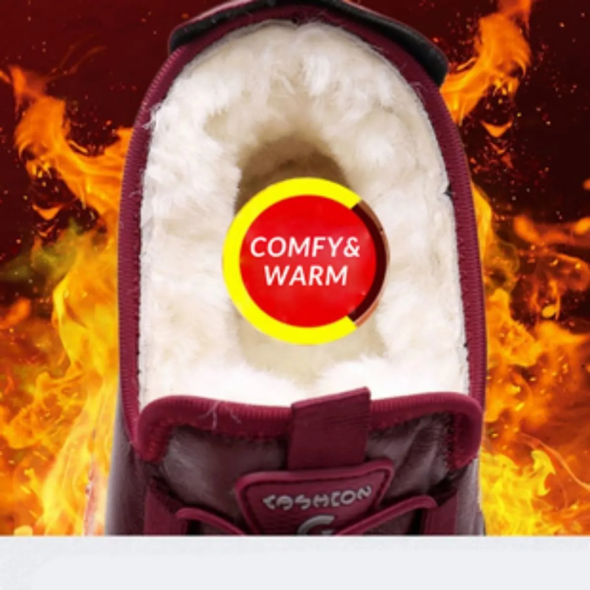 Warm Shoes for Women Elderly Females Soft Warm, Winter Slip On Shoes for Women, Winter Walking Shoes for Women