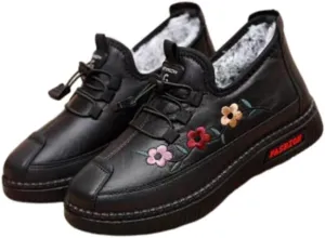 Warm Shoes for Women Elderly Females Soft Warm, Winter Slip On Shoes for Women, Winter Walking Shoes for Women